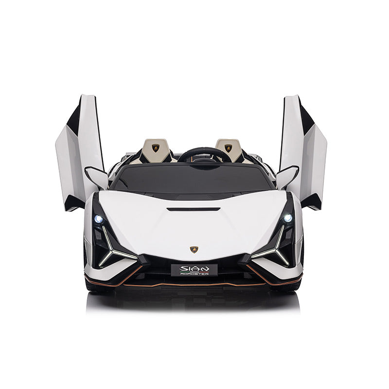 White 24V Official LX Lamborghini Sian 2-Seat Ride On Car with RC