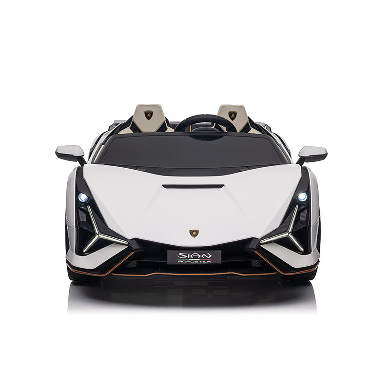White 24V Official LX Lamborghini Sian 2-Seat Ride On Car with RC