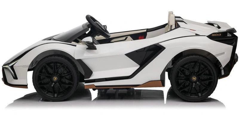 White 24V Official LX Lamborghini Sian 2-Seat Ride On Car with RC