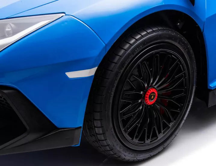 Blue 24V/180W Lamborghini SV Limited Edition XXL Ride-On Supercar with Air-Filled Rubber Tires — 9MPH