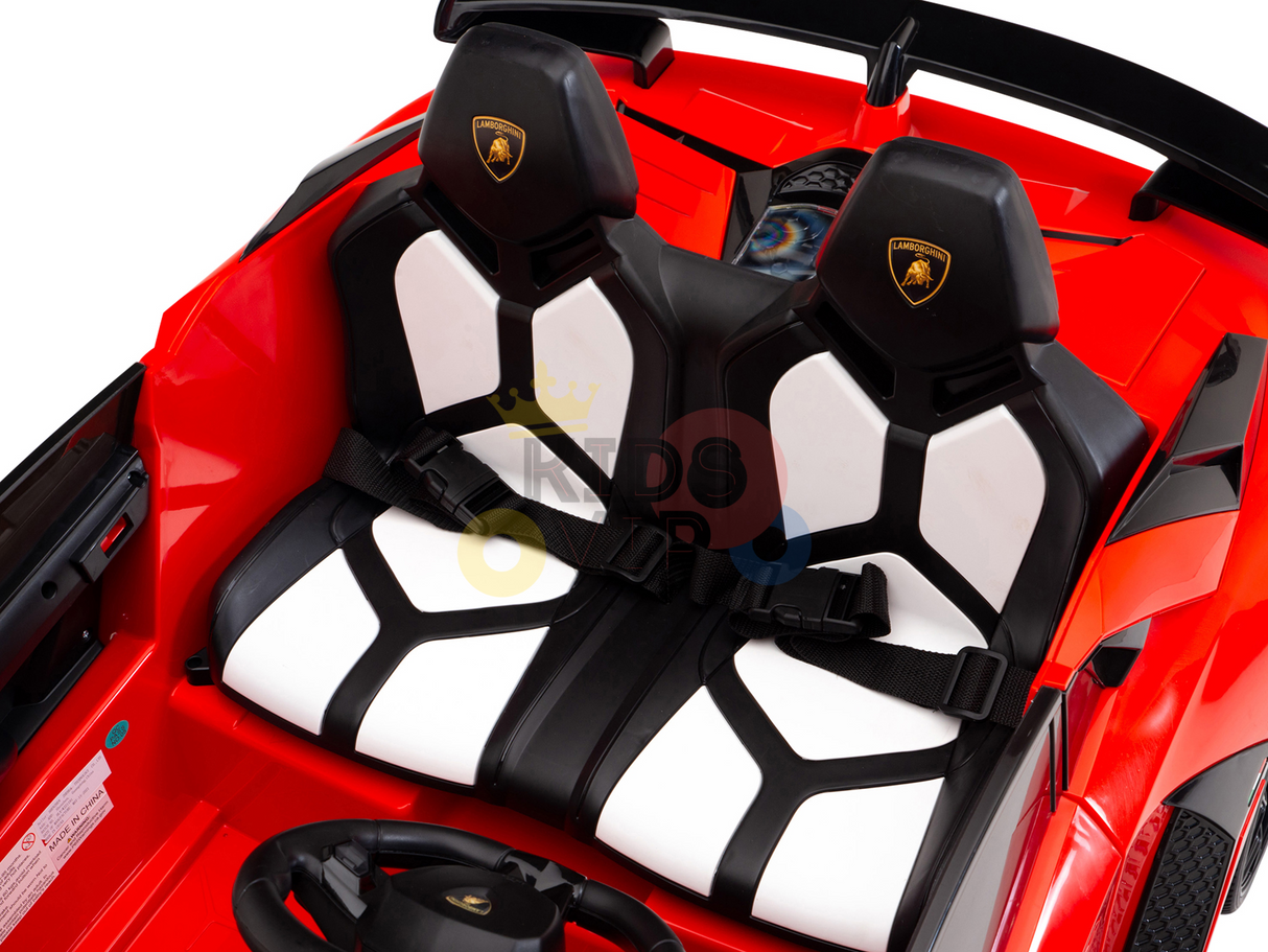 Red 24V Lamborghini Aventador SVJ Ultimate Kids' Ride-On Drifting Car