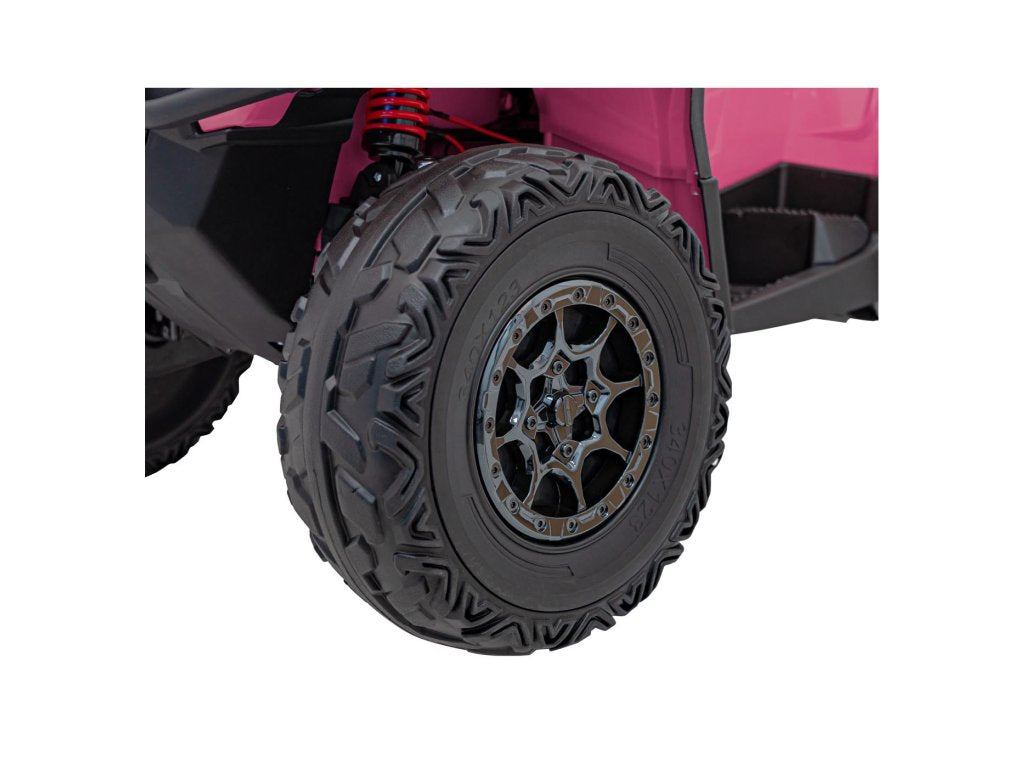 Pink 24V Premium Edition Can-Am Outlander 4WD Ride-On Quad ATV for 2 Kids