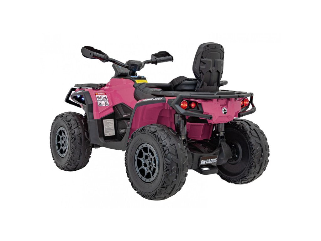 Pink 24V Premium Edition Can-Am Outlander 4WD Ride-On Quad ATV for 2 Kids