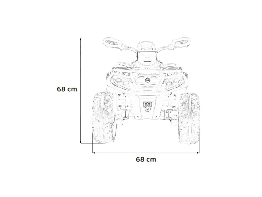 Pink 24V Premium Edition Can-Am Outlander 4WD Ride-On Quad ATV for 2 Kids