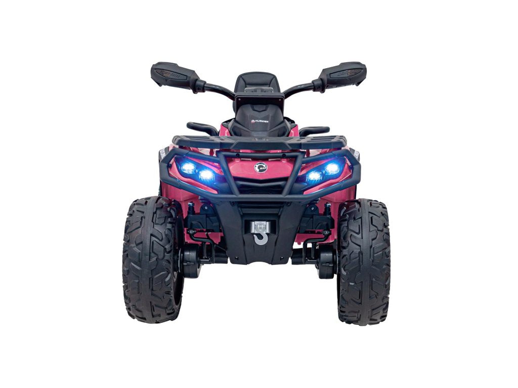 Pink 24V Premium Edition Can-Am Outlander 4WD Ride-On Quad ATV for 2 Kids