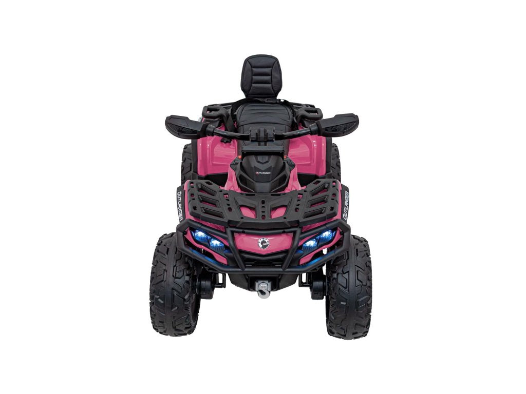 Pink 24V Premium Edition Can-Am Outlander 4WD Ride-On Quad ATV for 2 Kids