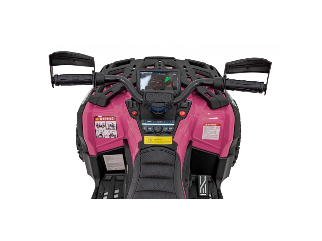Pink 24V Premium Edition Can-Am Outlander 4WD Ride-On Quad ATV for 2 Kids