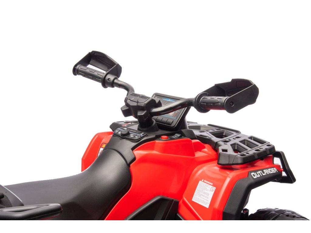 Red 24V Premium Edition Can-Am Outlander 4WD Ride-On Quad ATV for 2 Kids