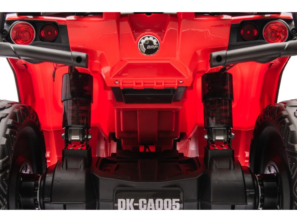 Red 24V Premium Edition Can-Am Outlander 4WD Ride-On Quad ATV for 2 Kids