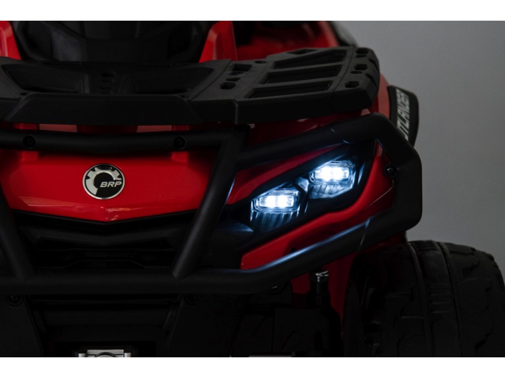 Red 24V Premium Edition Can-Am Outlander 4WD Ride-On Quad ATV for 2 Kids