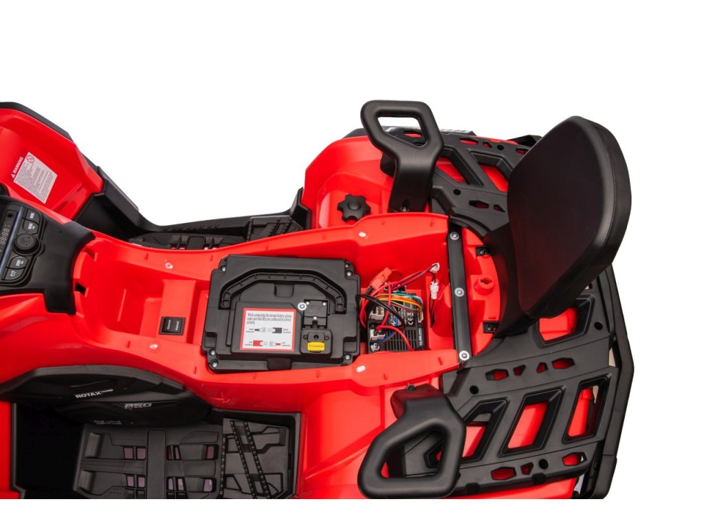 Red 24V Premium Edition Can-Am Outlander 4WD Ride-On Quad ATV for 2 Kids