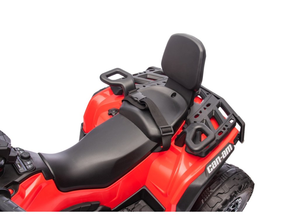 Red 24V Premium Edition Can-Am Outlander 4WD Ride-On Quad ATV for 2 Kids