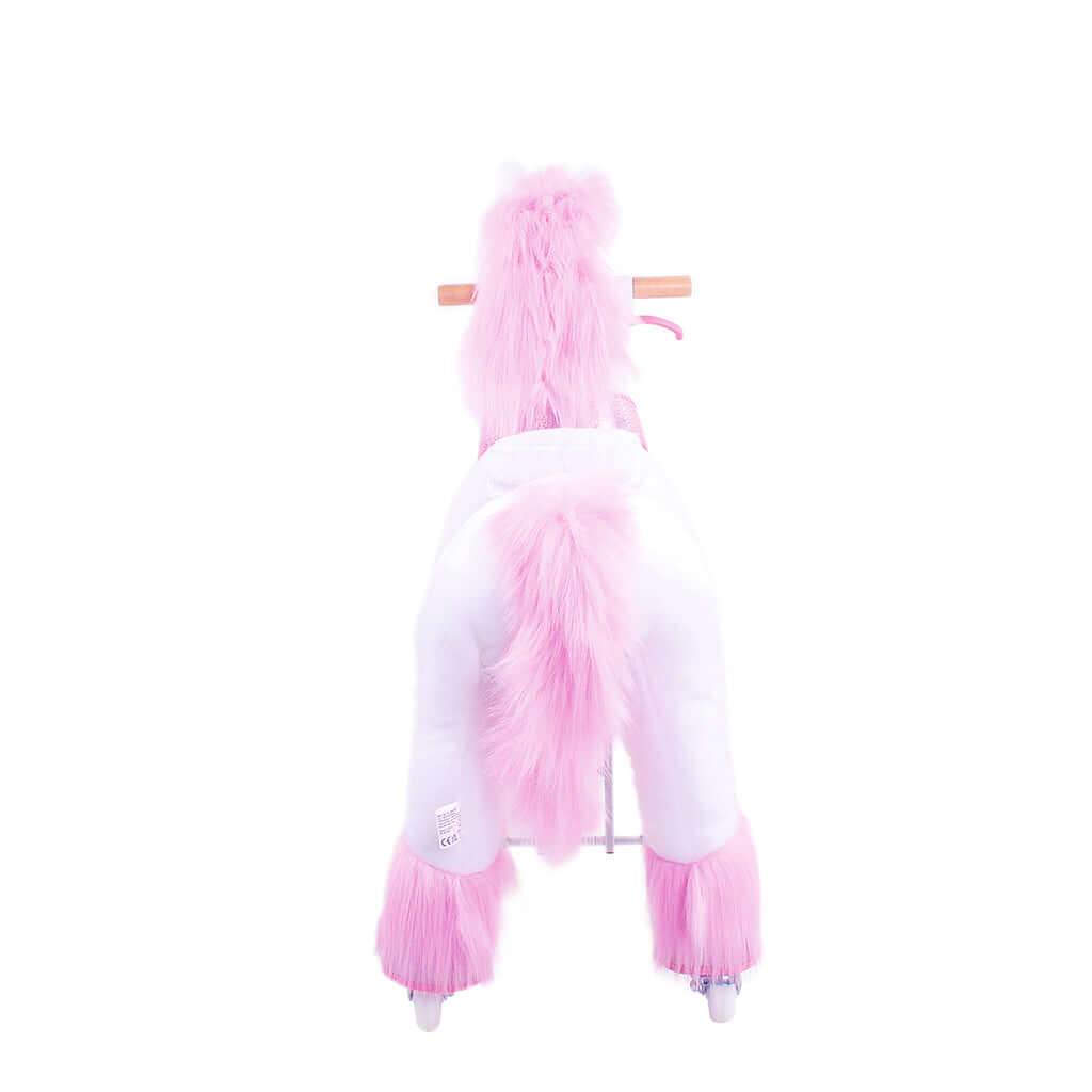 Toddlers Pink Indoor/Outdoor Ride-On Pony with Cushioned Seat, Anti-Slip Wheels (Ages 3–4)
