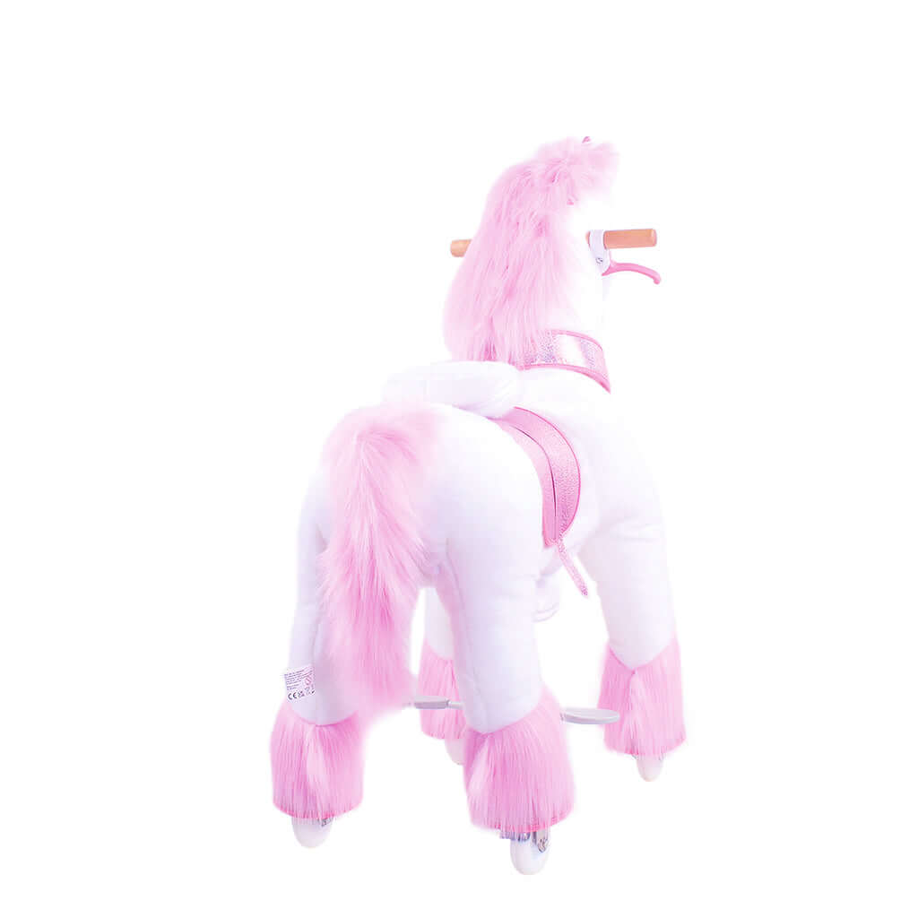 Toddlers Pink Indoor/Outdoor Ride-On Pony with Cushioned Seat, Anti-Slip Wheels (Ages 3–4)