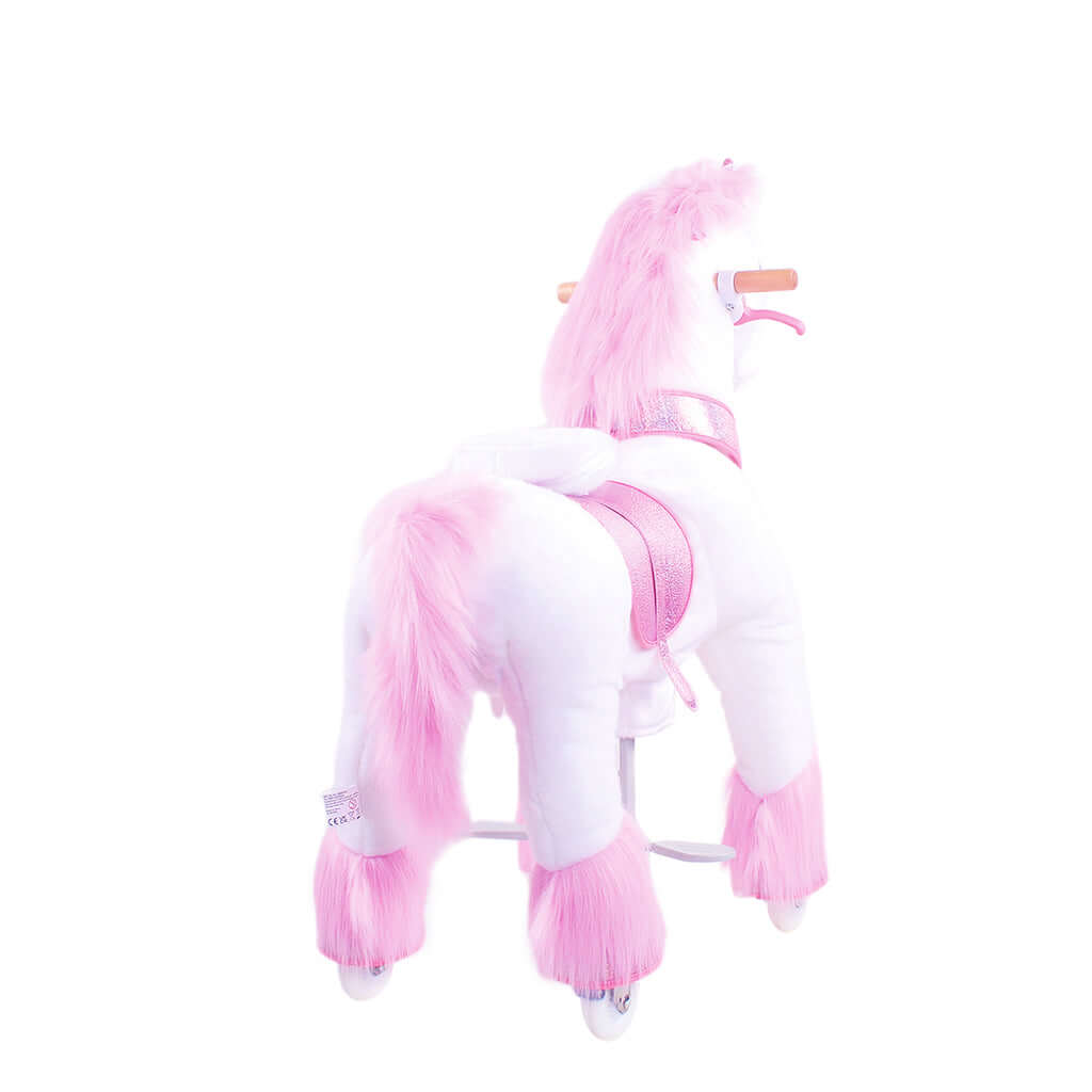 Toddlers Pink Indoor/Outdoor Ride-On Pony with Cushioned Seat, Anti-Slip Wheels (Ages 3–4)