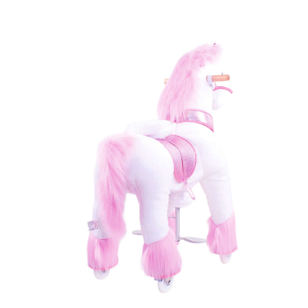 Toddlers Pink Indoor/Outdoor Ride-On Pony with Cushioned Seat, Anti-Slip Wheels (Ages 3–4)