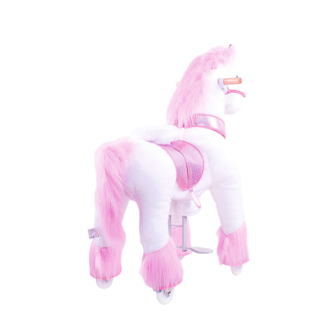 Toddlers Pink Indoor/Outdoor Ride-On Pony with Cushioned Seat, Anti-Slip Wheels (Ages 3–4)
