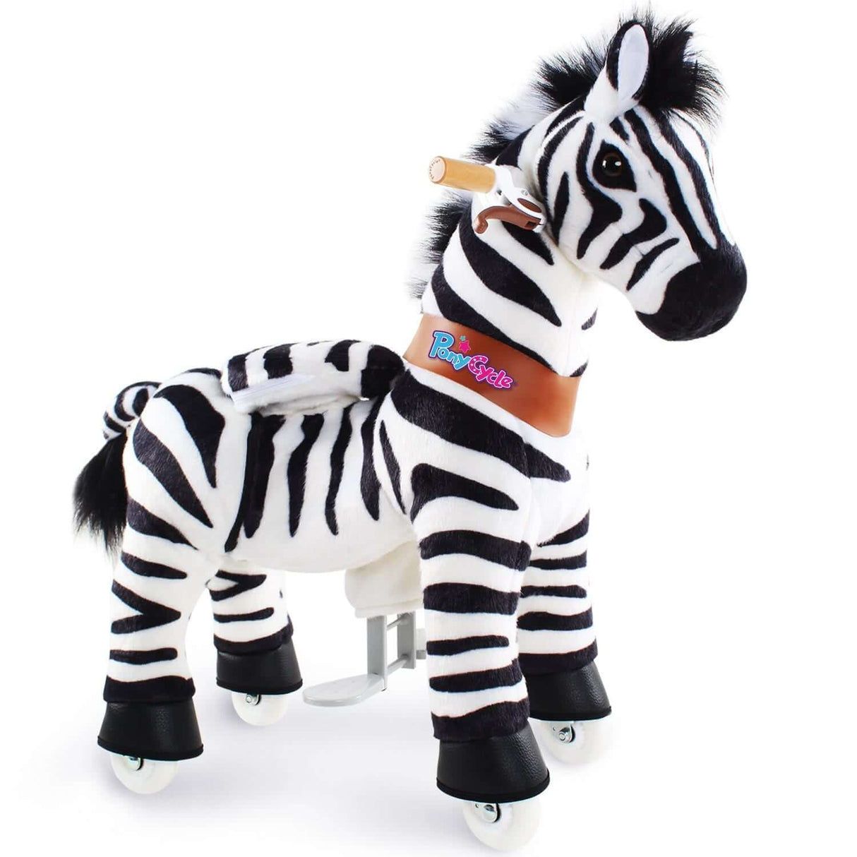 Toddlers Indoor/Outdoor Ride-On Zebra with Cushioned Seat, Anti-Slip Wheels (Ages 3–4)