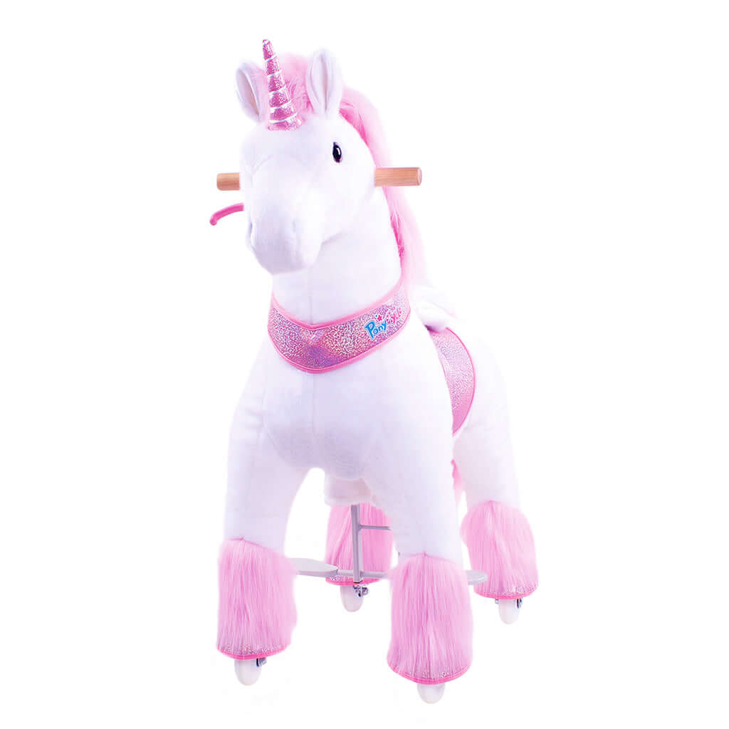 Toddlers Pink Indoor/Outdoor Ride-On Unicorn with Cushioned Seat, Anti-Slip Wheels (Ages 4–7)