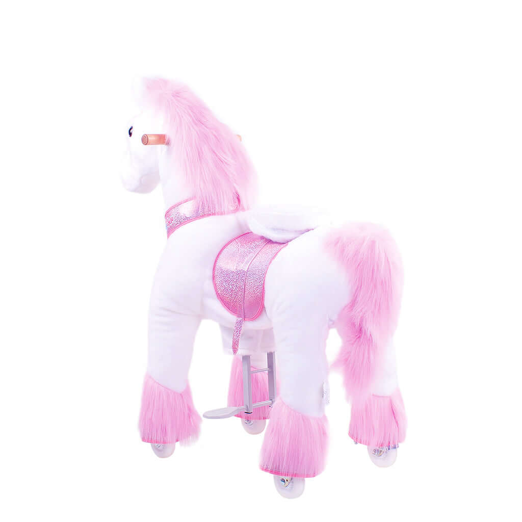 Toddlers Pink Indoor/Outdoor Ride-On Unicorn with Cushioned Seat, Anti-Slip Wheels (Ages 4–7)