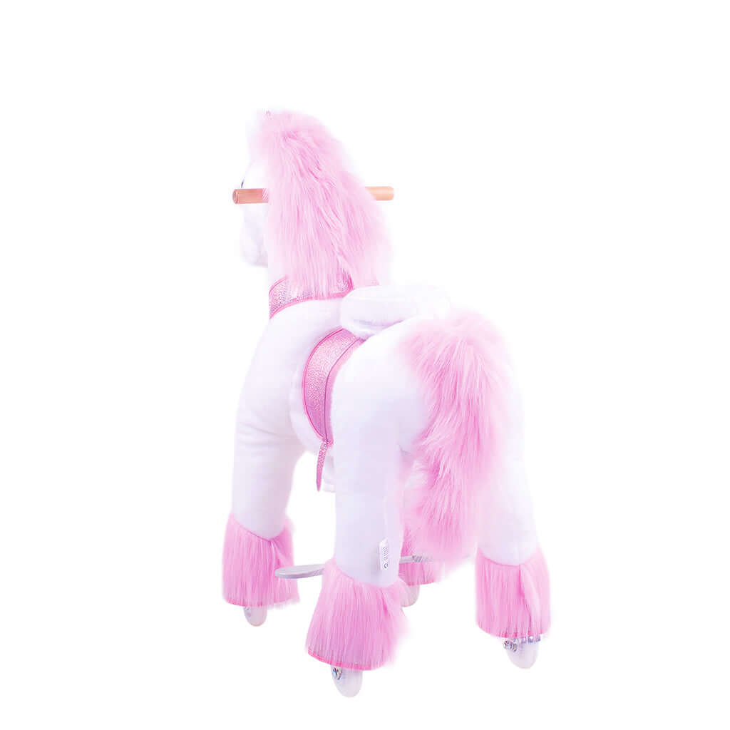 Toddlers Pink Indoor/Outdoor Ride-On Unicorn with Cushioned Seat, Anti-Slip Wheels (Ages 4–7)