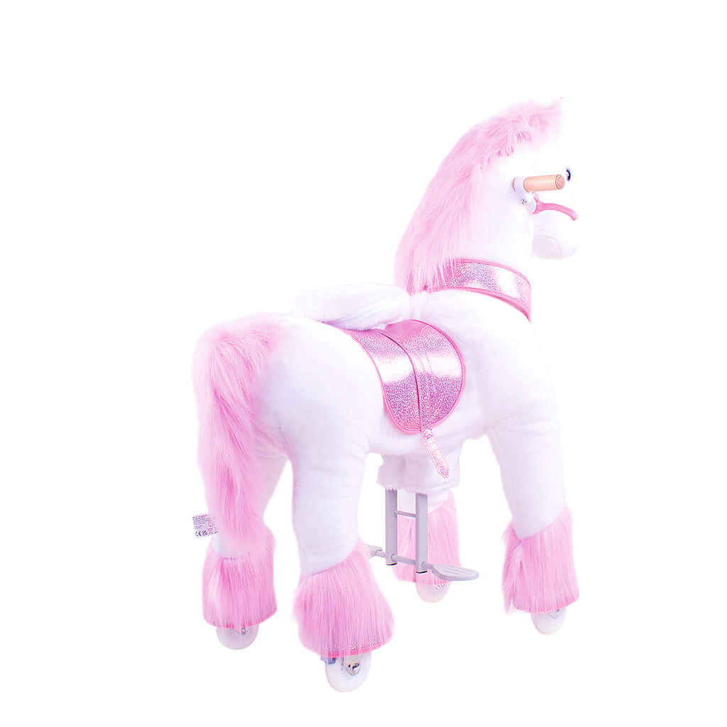 Toddlers Pink Indoor/Outdoor Ride-On Unicorn with Cushioned Seat, Anti-Slip Wheels (Ages 4–7)
