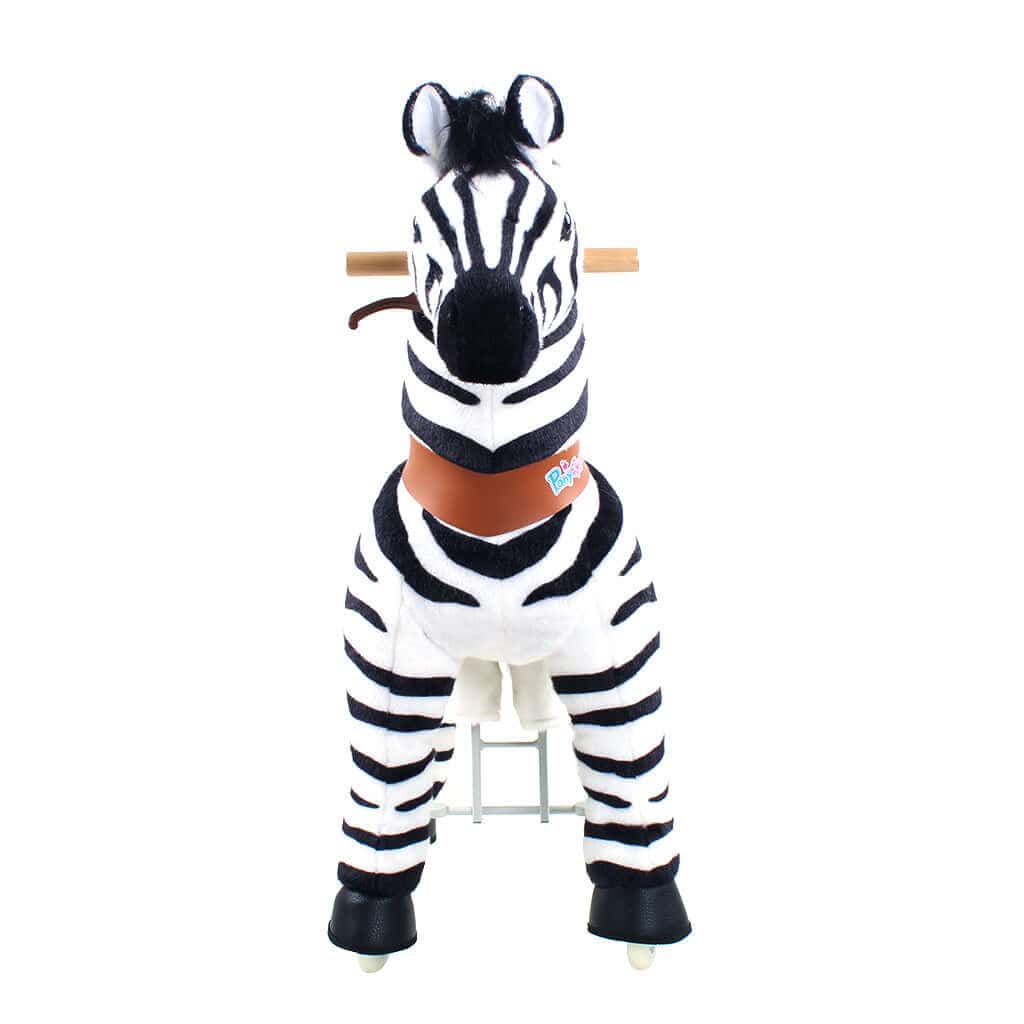 Toddlers Indoor/Outdoor Ride-On Zebra with Cushioned Seat, Anti-Slip Wheels (Ages 4–7)