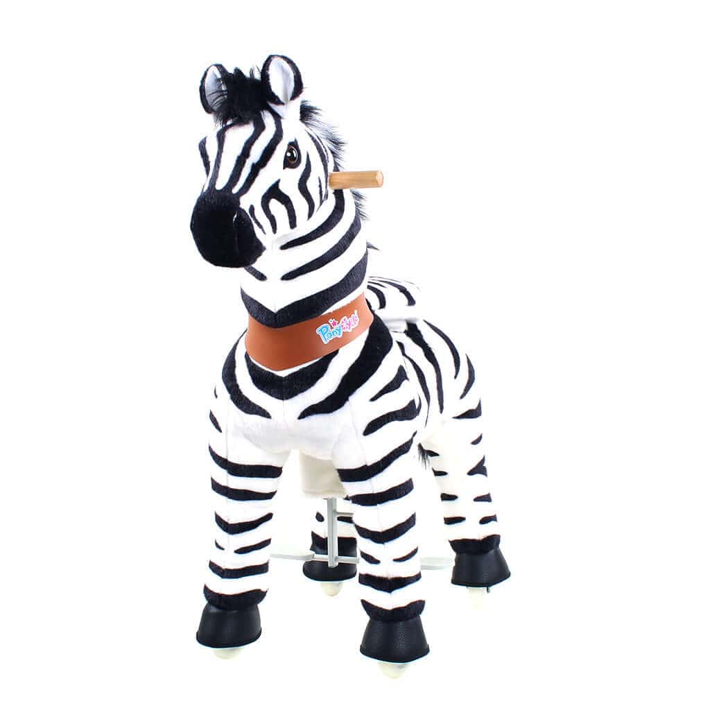 Toddlers Indoor/Outdoor Ride-On Zebra with Cushioned Seat, Anti-Slip Wheels (Ages 4–7)
