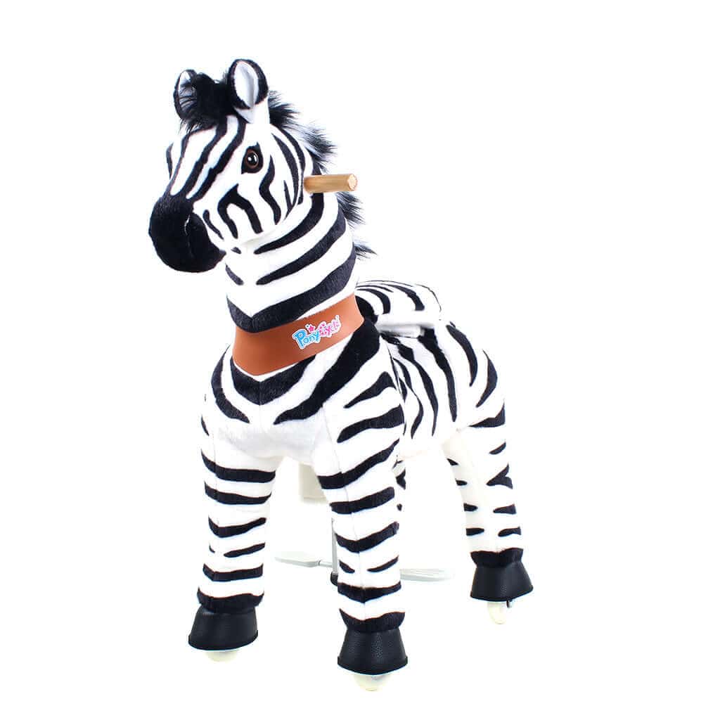 Toddlers Indoor/Outdoor Ride-On Zebra with Cushioned Seat, Anti-Slip Wheels (Ages 4–7)