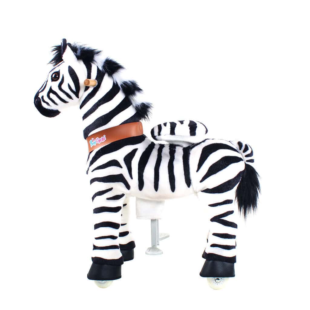 Toddlers Indoor/Outdoor Ride-On Zebra with Cushioned Seat, Anti-Slip Wheels (Ages 4–7)