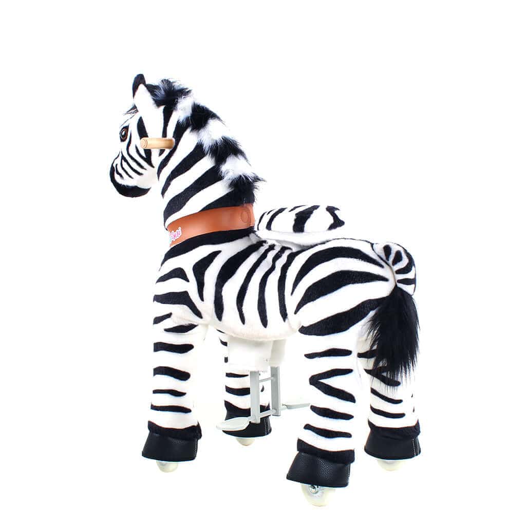 Toddlers Indoor/Outdoor Ride-On Zebra with Cushioned Seat, Anti-Slip Wheels (Ages 4–7)