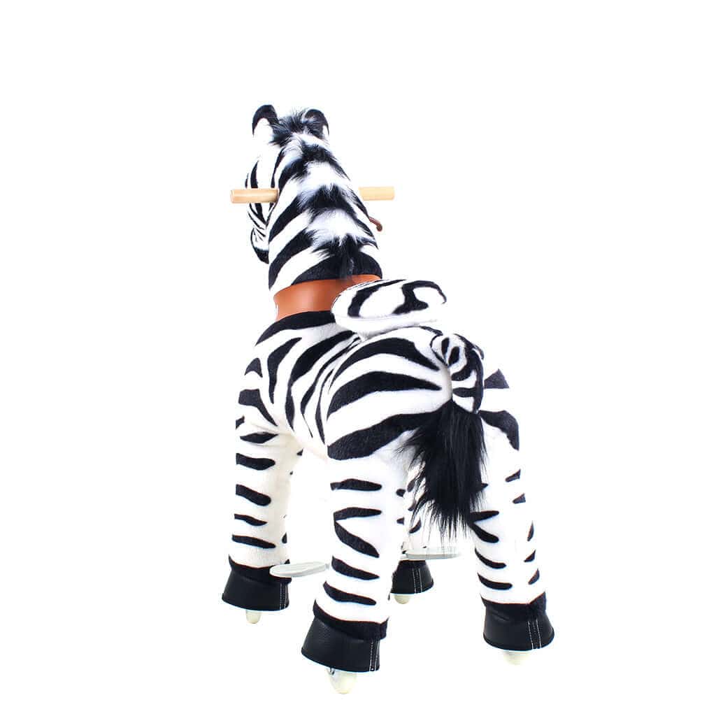 Toddlers Indoor/Outdoor Ride-On Zebra with Cushioned Seat, Anti-Slip Wheels (Ages 4–7)