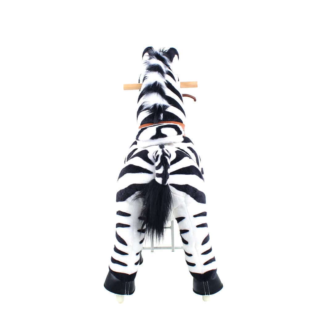 Toddlers Indoor/Outdoor Ride-On Zebra with Cushioned Seat, Anti-Slip Wheels (Ages 4–7)