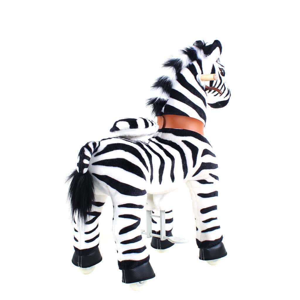 Toddlers Indoor/Outdoor Ride-On Zebra with Cushioned Seat, Anti-Slip Wheels (Ages 4–7)