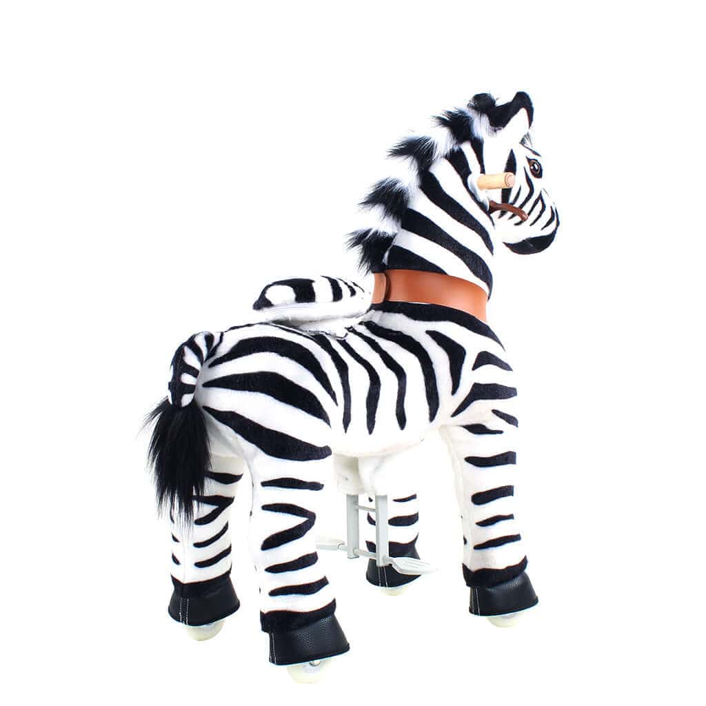 Toddlers Indoor/Outdoor Ride-On Zebra with Cushioned Seat, Anti-Slip Wheels (Ages 4–7)