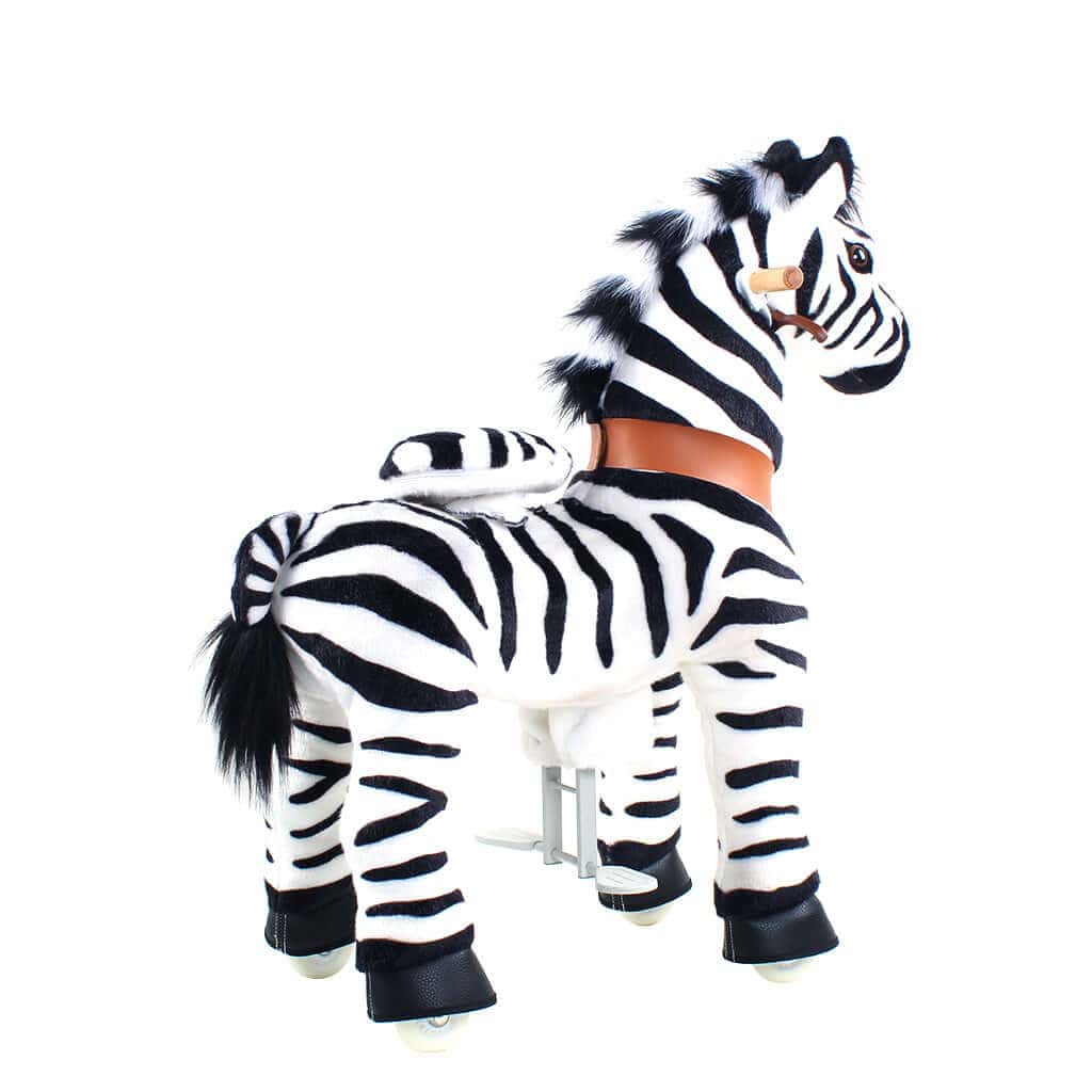 Toddlers Indoor/Outdoor Ride-On Zebra with Cushioned Seat, Anti-Slip Wheels (Ages 4–7)