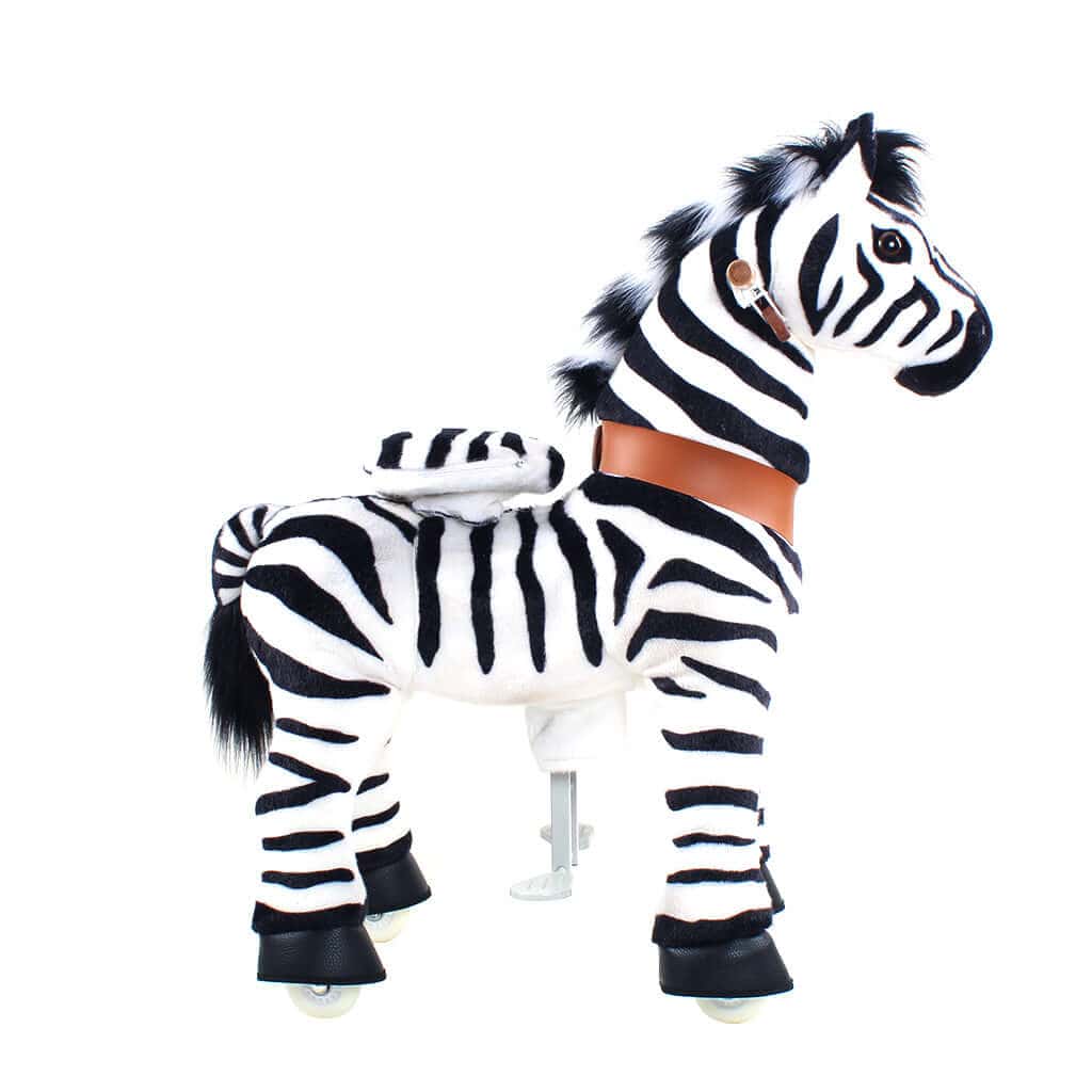 Toddlers Indoor/Outdoor Ride-On Zebra with Cushioned Seat, Anti-Slip Wheels (Ages 4–7)