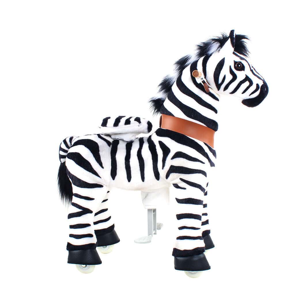 Toddlers Indoor/Outdoor Ride-On Zebra with Cushioned Seat, Anti-Slip Wheels (Ages 4–7)