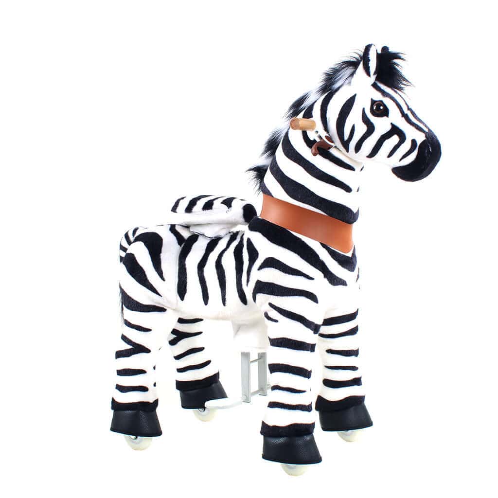 Toddlers Indoor/Outdoor Ride-On Zebra with Cushioned Seat, Anti-Slip Wheels (Ages 4–7)