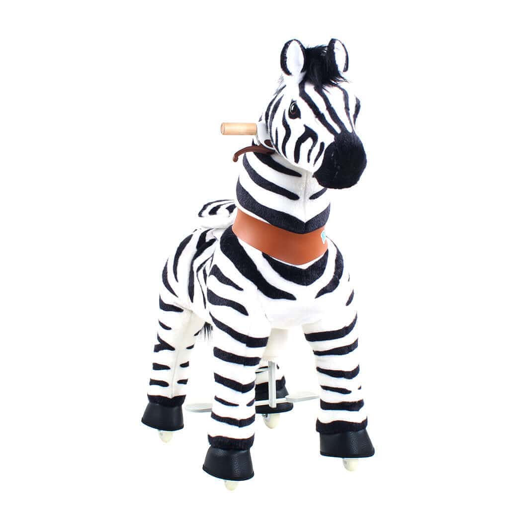 Toddlers Indoor/Outdoor Ride-On Zebra with Cushioned Seat, Anti-Slip Wheels (Ages 4–7)