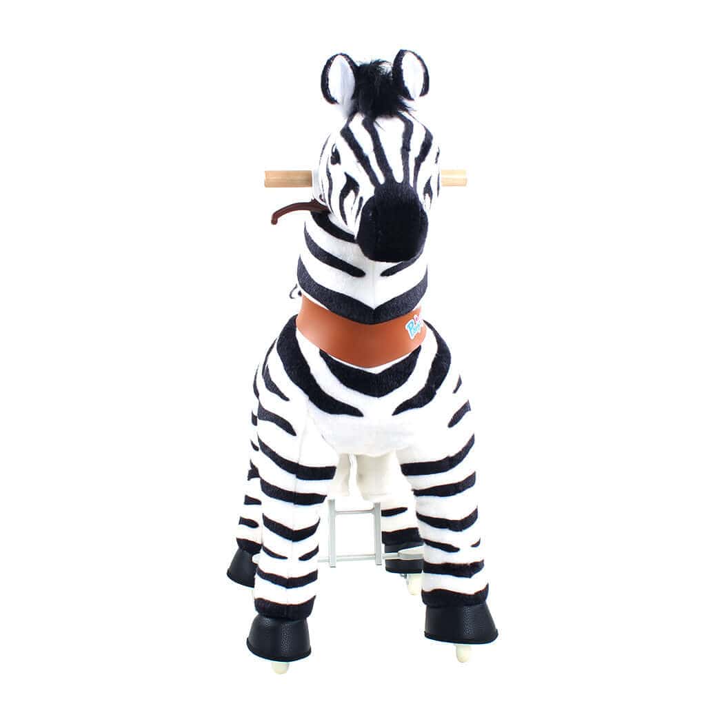 Toddlers Indoor/Outdoor Ride-On Zebra with Cushioned Seat, Anti-Slip Wheels (Ages 4–7)