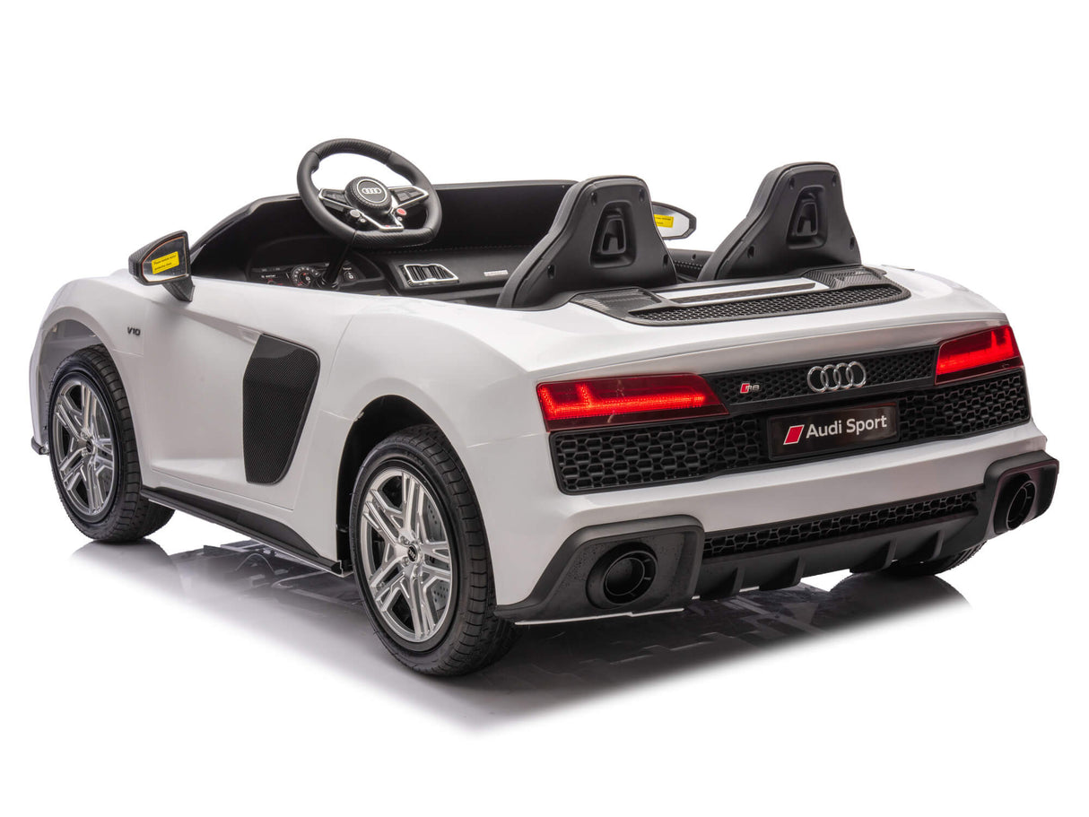 White 24V/200W Giant Limited Edition Audi R8 Spyder 2 Seater Ride on Car