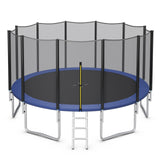 8/10/12/14/15/16 Feet Outdoor Trampoline Bounce Combo with Safety Closure Net Ladder-8 ft