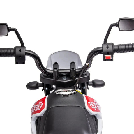 12V Kids Aprilia Ride-On Sport Edition Motorcycle with EVA Tires, LED Lights, Music