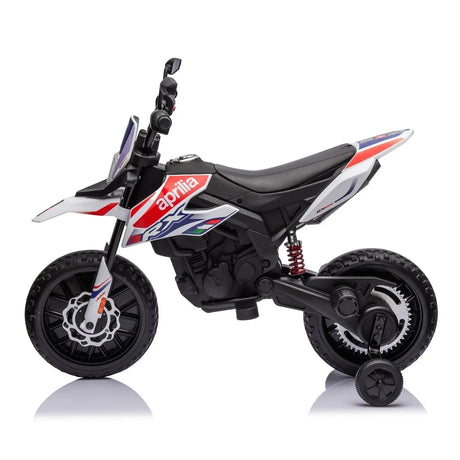 12V Kids Aprilia Ride-On Sport Edition Motorcycle with EVA Tires, LED Lights, Music