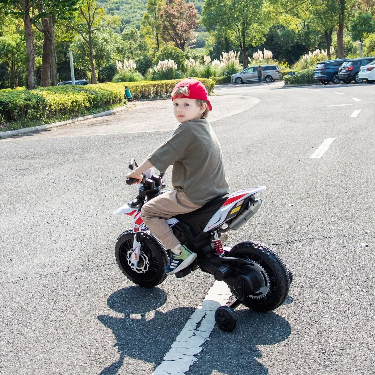 12V Kids Aprilia Ride-On Sport Edition Motorcycle with EVA Tires, LED Lights, Music