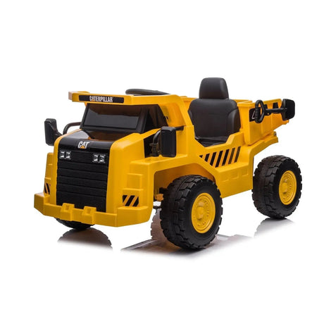 12V CAT Electric Dump Truck 1-Seater Ride-On with LED Lights, Music
