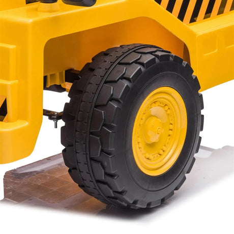 12V CAT Electric Dump Truck 1-Seater Ride-On with LED Lights, Music