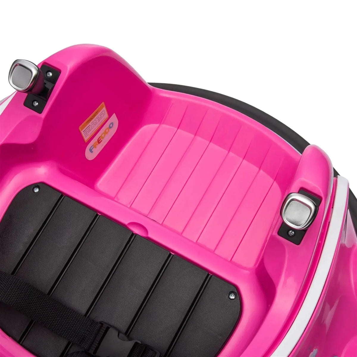 Pink 12V 360° Spin Electric Rechargeable Ride-On Bumper Car with LED Lights, Music, Remote Control