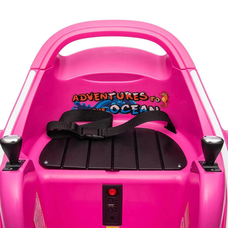 Pink 12V 360° Spin Electric Rechargeable Ride-On Bumper Car with LED Lights, Music, Remote Control